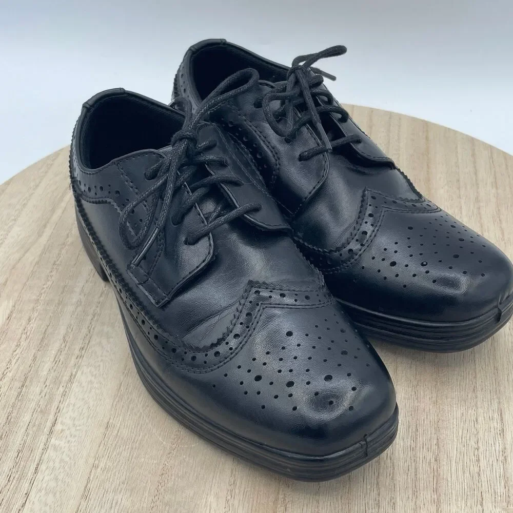 Boy's Formal Deer Stags Lace Up Dress Shoes Ace 13.5 Wedding Church
